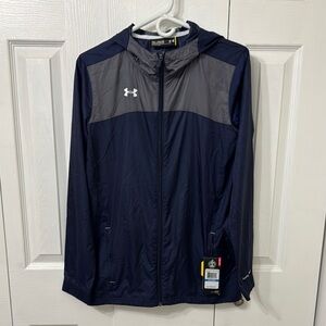 Under Armour Boys Navy and Gray Windbreaker Jacket